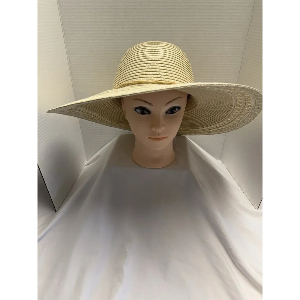 NWT Sonoma Good for Life Packable  Straw Floppy Hat Packable Adjustable Size - Picture 3 of 8